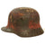 Original Imperial German Splotch Camouflage-Painted M16 Stahlhelm Helmet with Send-Home Address by U.S. Soldier - Full Liner & Chinstrap - Marked Q66