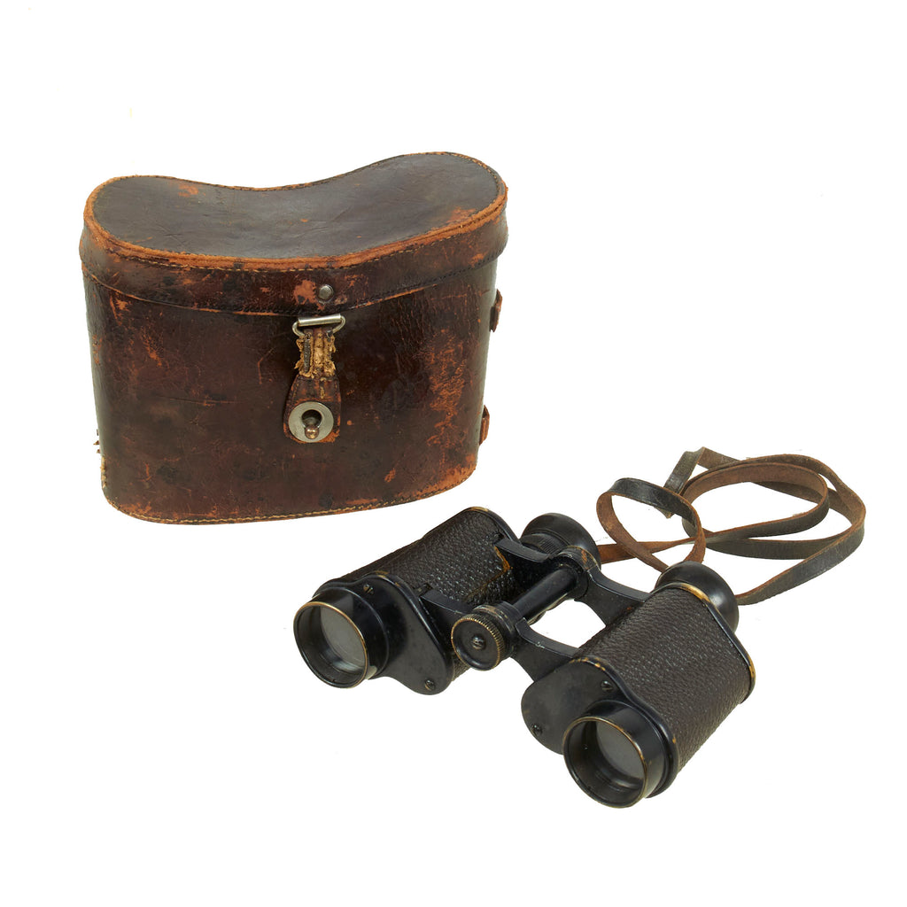 Original Soviet WWII Binoculars 6x in Original Case with Carrying Strap - Serial 2852