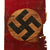 DRAFT Original German WWII Enormous SS Runes Flag Purportedly Captured by GIs of the 80th Division Outside of Building in Erfurt in 1945 Alongside State Flag - 114” x 202” (Copy) Original Items