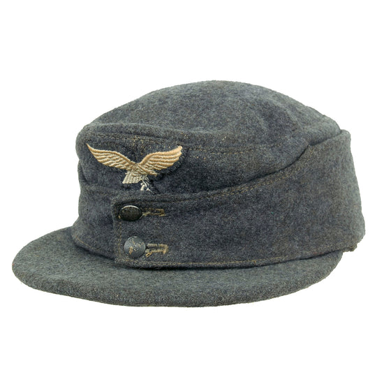 Original German WWII 1944 Dated Luftwaffe M43 Einheitsmütze Field Cap with RBNr. - Size 55 Original Items