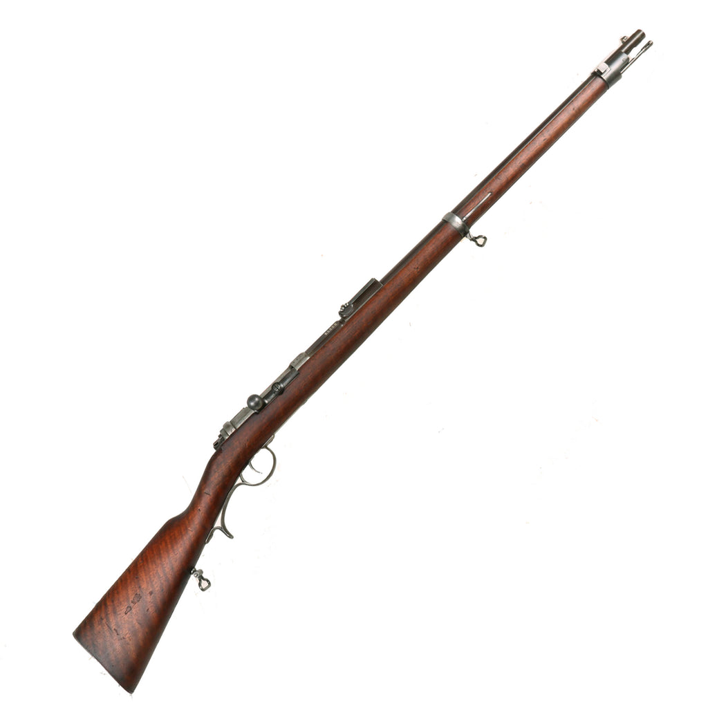 Original Rare Imperial German Mauser Model 1871 Jäger Short Rifle by ŒWG Steyr Dated 1874 with Figured Stock - Serial No 605B