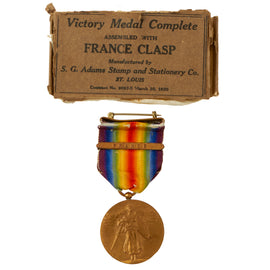 Original U.S. WWI Victory Medal with France Clasp in Original Box