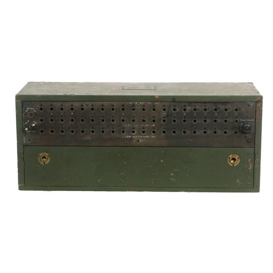 Original U.S. WWII Signal Corps BD-57-A Switchboard Morris Code Trainer by Cook Electric Company - Dated 1942