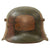 Original Imperial German WWI M16 Stahlhelm Helmet with Panel Camouflage Paint & Partial Chinstrap - Marked TJ66