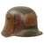 Original Imperial German WWI M16 Stahlhelm Helmet with Panel Camouflage Paint & Partial Chinstrap - Marked TJ66