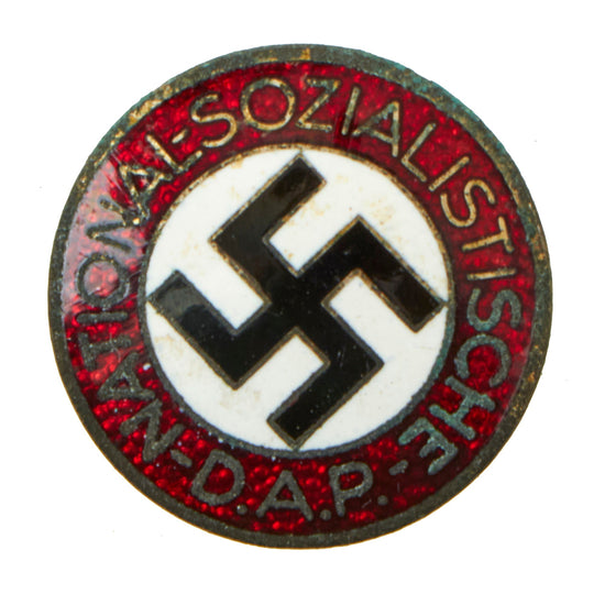 Original German NSDAP Party Enamel Membership Badge Pin by Rare Max Kremhelmer of München - RZM M1/3 Original Items