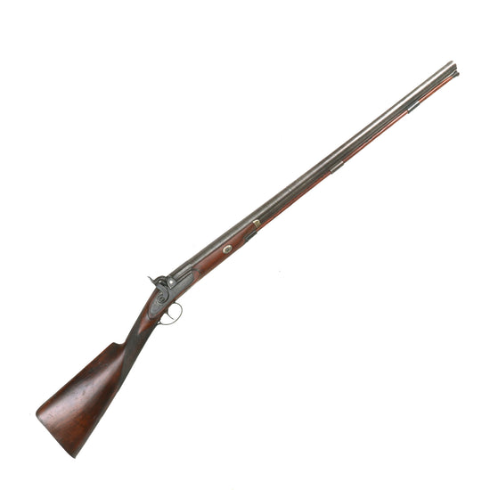 Original U.S. Circa 1830 Percussion Shotgun by STEELE of Albany with London Fine Twist Damascus Barrel - .75 Caliber