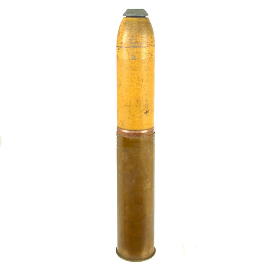 Original U.S. Pre-WWI 3-Inch M1902 Field Gun Artillery Round & Casing with Transit Plug - Dated 1917 Original Items