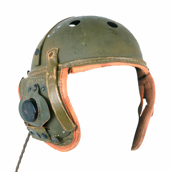 Original U.S. WWII M38 Tanker Helmet by Rawlings with Earphones - Size 7⅛