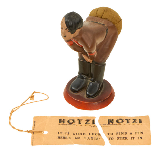 Original WWII U.S. Home Front Anti-Axis "Hotzi Notzi" Propaganda Pin Cushion with Torn String Tag