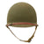 Original U.S. WWII Untouched M1 Fixed Bale Helmet with RARE Hood Rubber Co. Low Pressure Liner - Liner Chinstrap Stuck to Rim