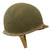 Original U.S. WWII Untouched M1 Fixed Bale Helmet with RARE Hood Rubber Co. Low Pressure Liner - Liner Chinstrap Stuck to Rim