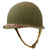 Original U.S. WWII Untouched M1 Fixed Bale Helmet with RARE Hood Rubber Co. Low Pressure Liner - Liner Chinstrap Stuck to Rim