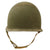 Original U.S. WWII Untouched M1 Fixed Bale Helmet with RARE Hood Rubber Co. Low Pressure Liner - Liner Chinstrap Stuck to Rim