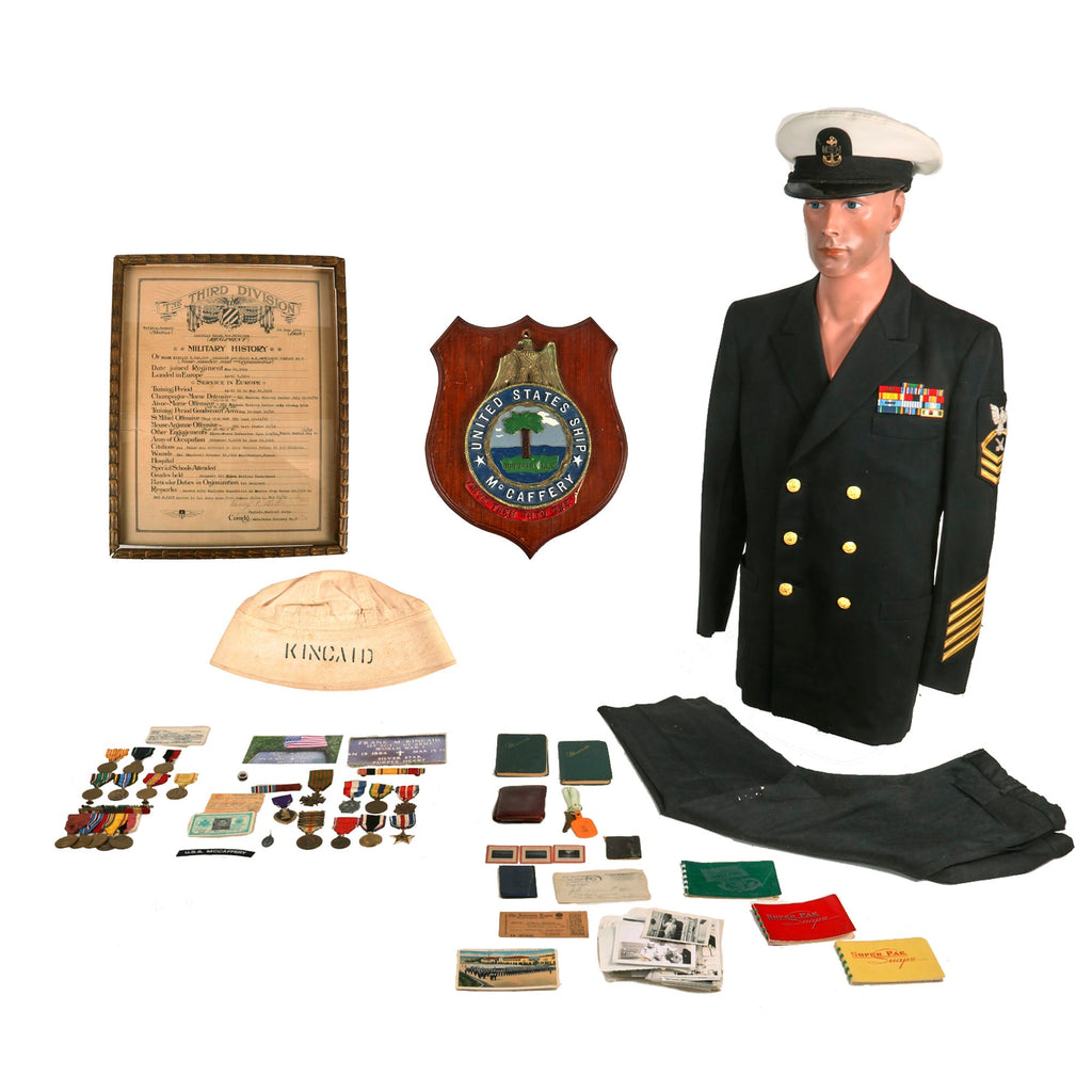 Original U.S. WWI & WWII Father Son Medal & Uniform Grouping - 3rd Division AEF & U.S. Navy Original Items