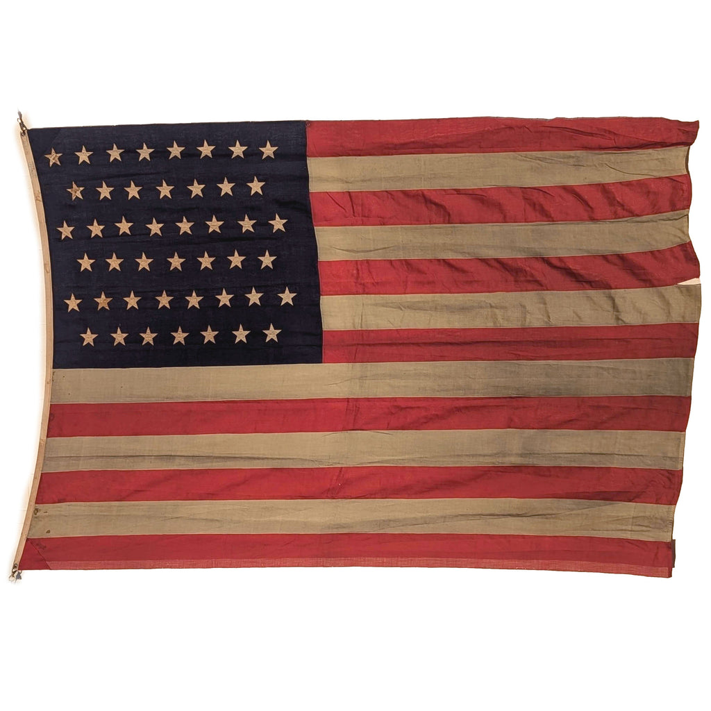 Original U.S. Spanish American War Large 45 Star Wool National Flag - 8 x 12 Feet Original Items