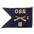 Original U.S. WWII 220th Infantry Regiment 1st Battalion Company B Swallowtail Guidon Pennant