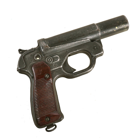 Original German WWII Zinc Finished Leuchtpistole 42 Signal Flare Pistol by C. & W. Meinel-Scholer - Serial 163840 Original Items