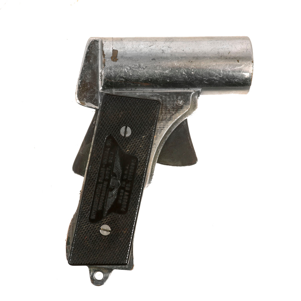 Original U.S. WWII Plated Brass M2 Pyrotechnic Pistol by International Flare-Signal Co. Serial K111