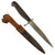 Original German WWI Trench Fighting Knife with Ribbed Grips & Original Rolled Steel Scabbard