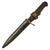 Original German WWI Trench Fighting Knife with Ribbed Grips & Original Rolled Steel Scabbard