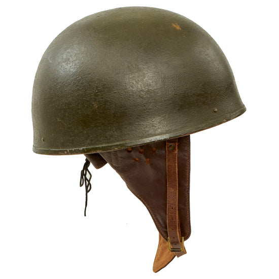 Original WWII British 1945 Dated MkI Dispatch Rider Helmet by Briggs Motor Bodies Ltd. - Size 7