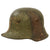 Original German WWI M16 Stahlhelm Helmet with Panel Camouflage Paint & Full M17 Liner with Detached Chinstrap - Marked BF64