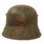 Original German WWI M16 Stahlhelm Helmet with Panel Camouflage Paint & Full M17 Liner with Detached Chinstrap - Marked BF64