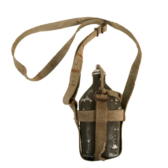 Original 1905-WWI Period Japanese Canteen with Original Harness & Cork Original Items