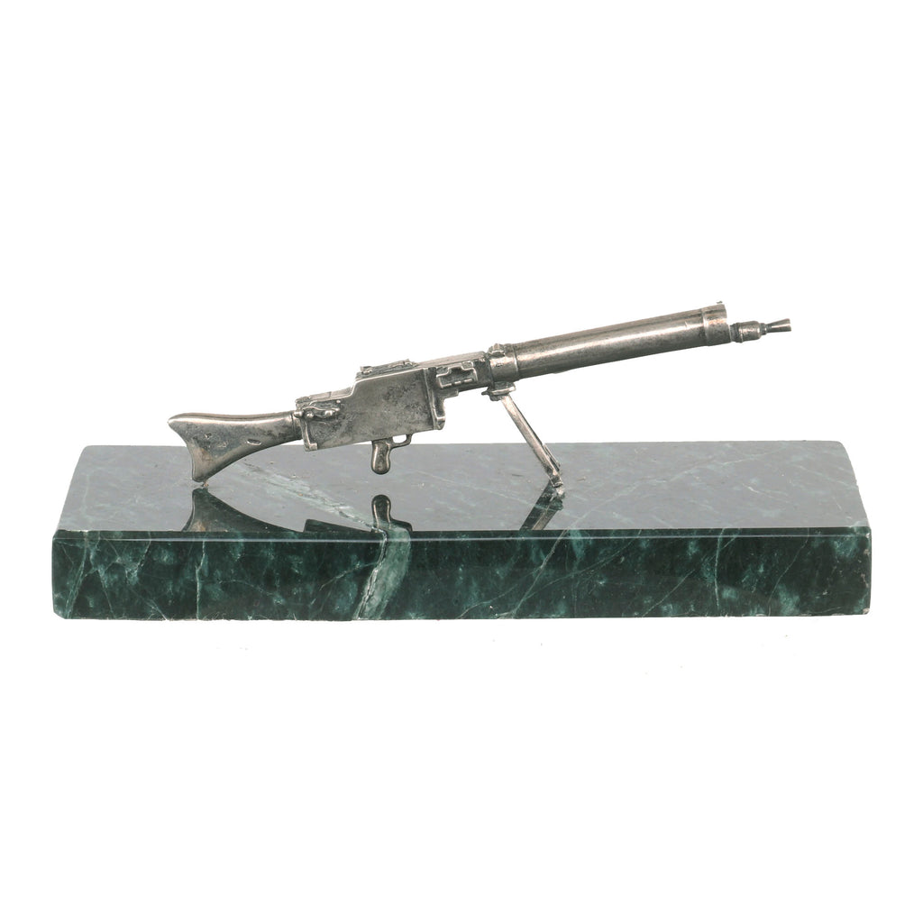 Original Imperial German WWI MG 08/15 Model Desk Paperweight on Marble Base