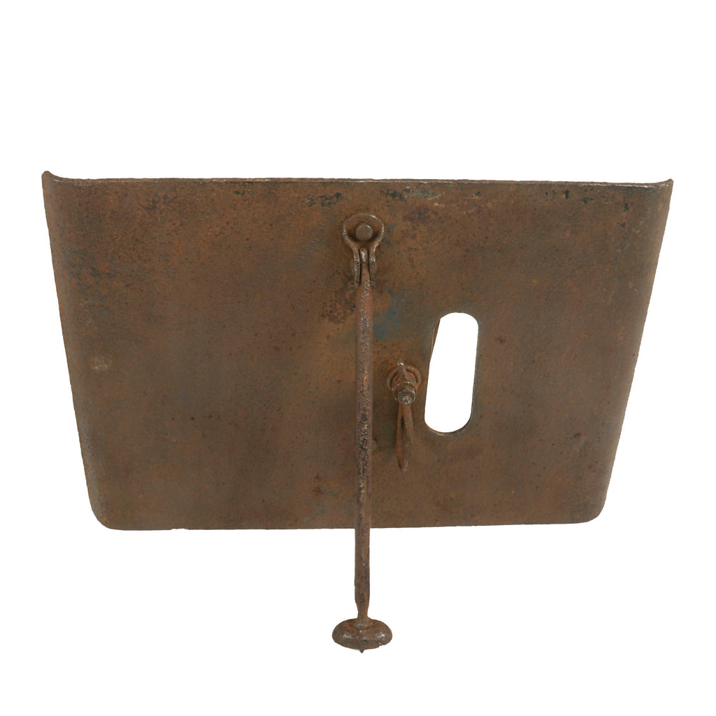 Original German WWI Battlefield Recovered Trench Shield with Intact Stand - Infanterieshield Original Items