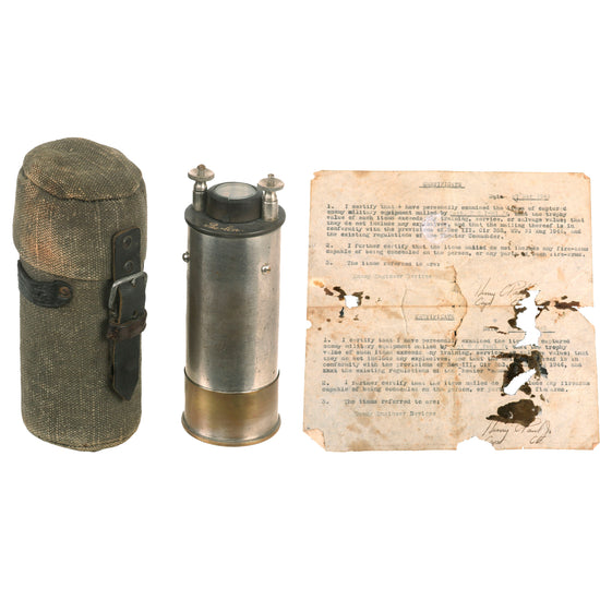 Original U.S. WWII Captured German “Enemy Engineer Device” with Capture Paperwork - Captain Henry C. Paul Jr.