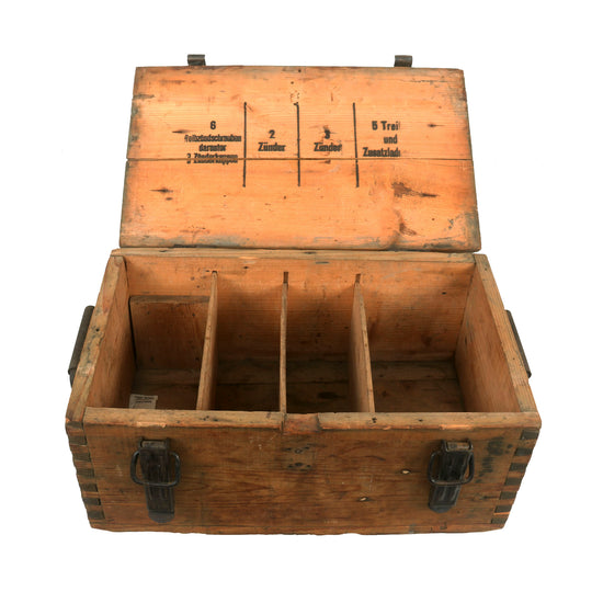 Original Imperial German WWI Artillery Detonator and Ignition Cap Crate