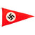 Original German WWII NSDAP National Socialist Vehicle Staff Pennant Flag with RZM A4/655 Tag - Unissued Original Items