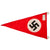 Original German WWII NSDAP National Socialist Vehicle Staff Pennant Flag with RZM A4/655 Tag - Unissued Original Items