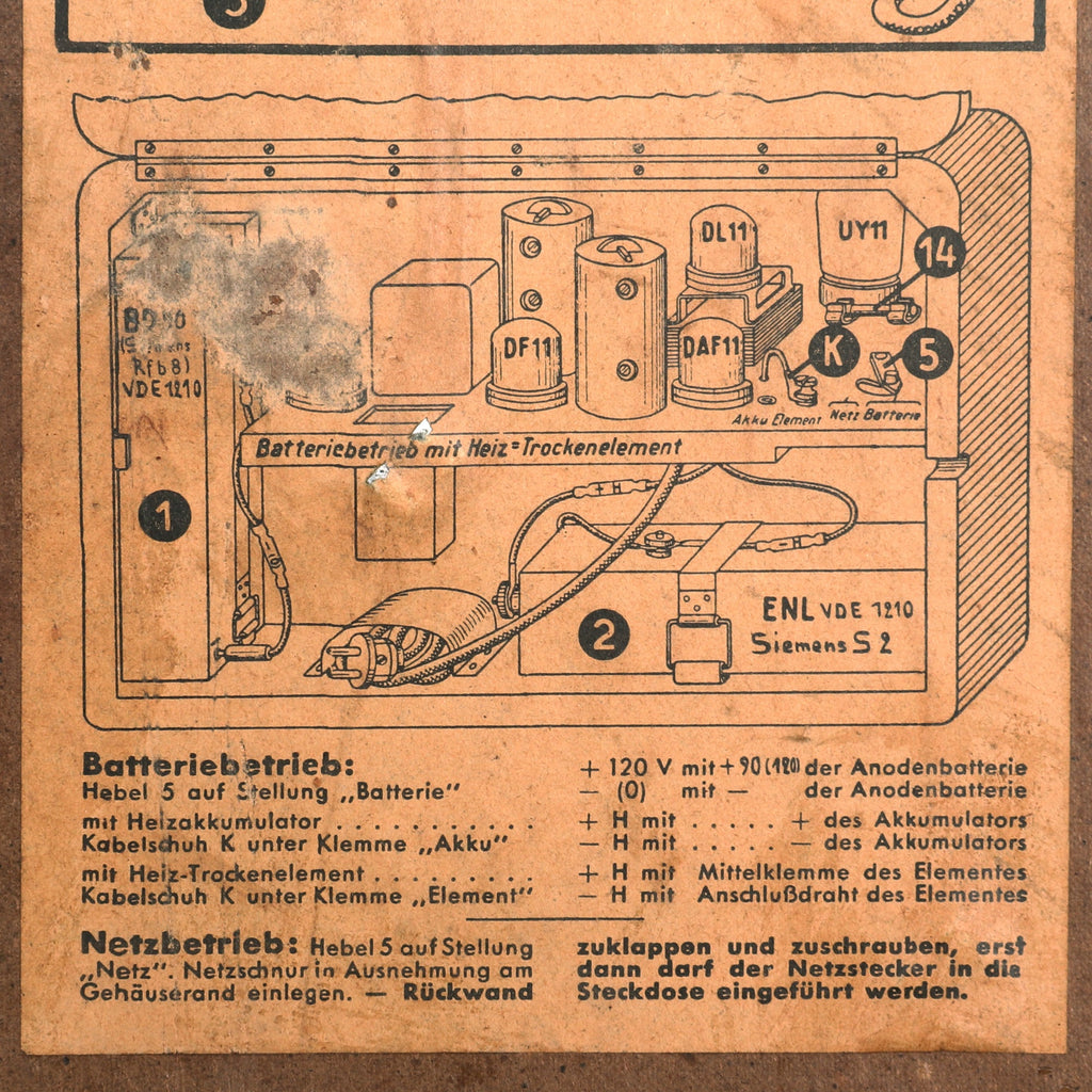 Original German WWII Luftwaffe Portable Model K32 GWB Radio by Siemens ...