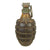 Original U.S. WWII Inert MkII Pineapple Grenade with Yellow Ring with M6A3 Fuze