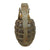 Original U.S. WWII Inert MkII Pineapple Grenade with Yellow Ring with M6A3 Fuze