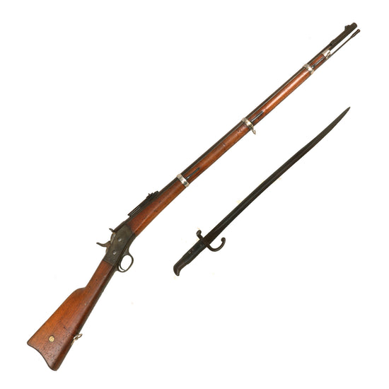 Original Danish M1867/96 Remington Rolling Block Infantry Rifle dated 1885 with Saber Bayonet - Serial 69182 Original Items