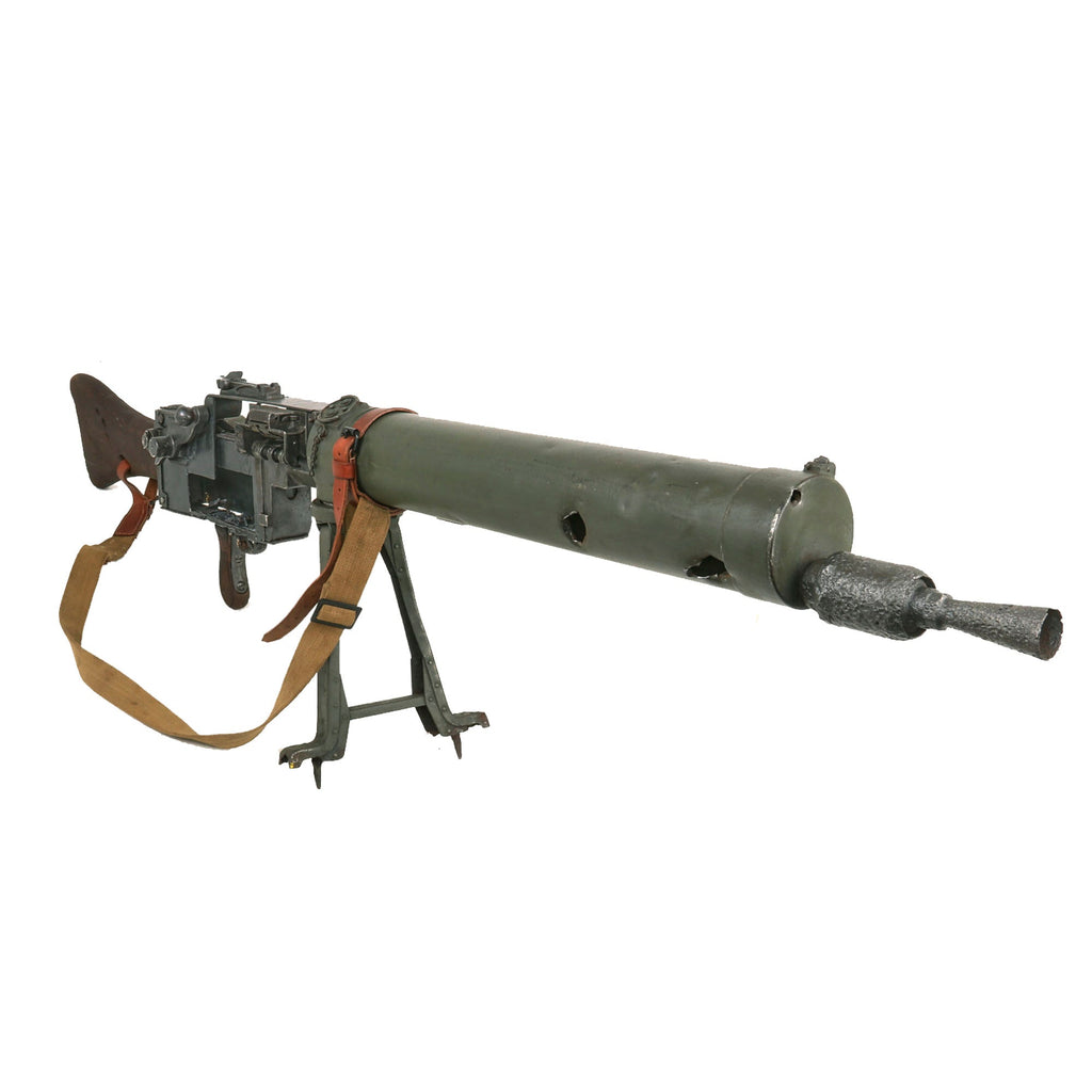 Original German WWI Maxim MG 08/15 Battlefield Pickup Display Machine Gun Serial 3770 b by Spandau Arsenal with Bipod and Bullet Damage - dated 1917