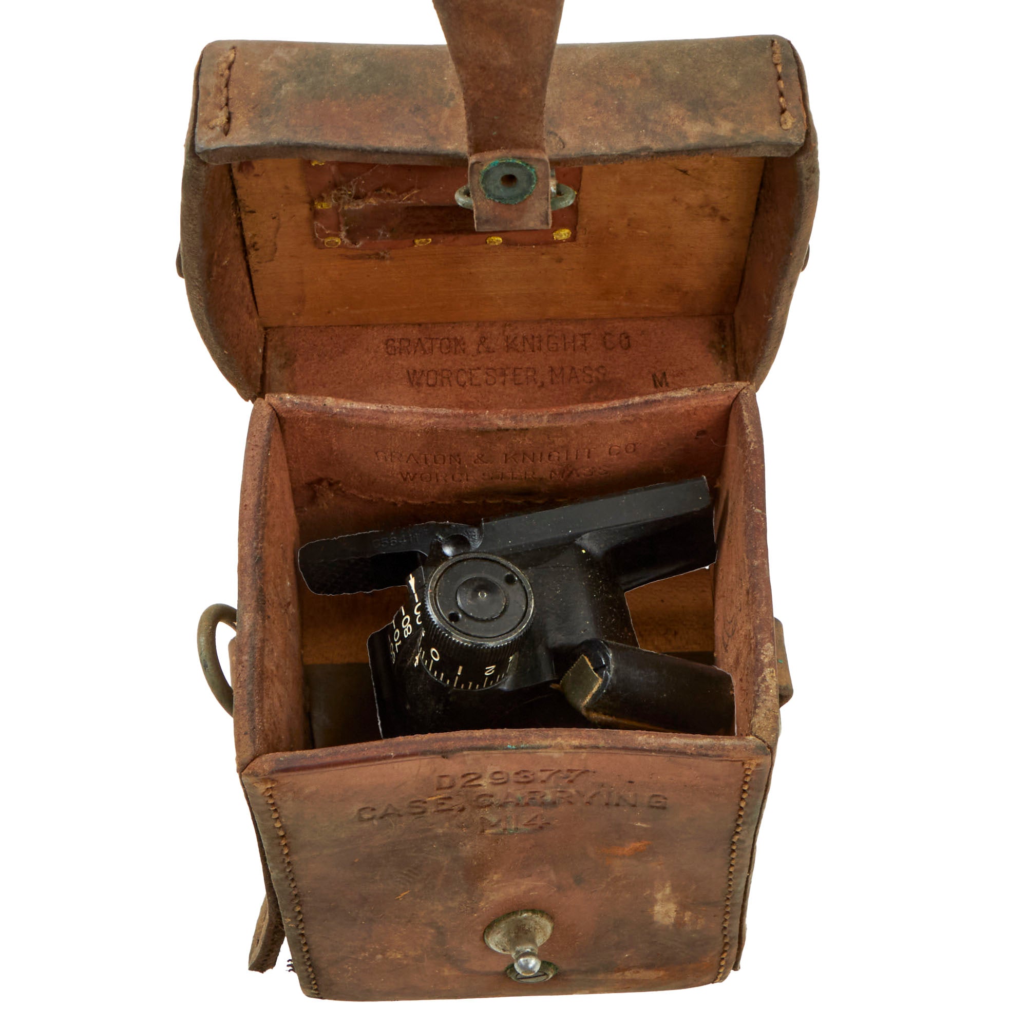 Original U.S. WWII Era M4 Collimator Sight With M14 Leather Carry Case –  International Military Antiques