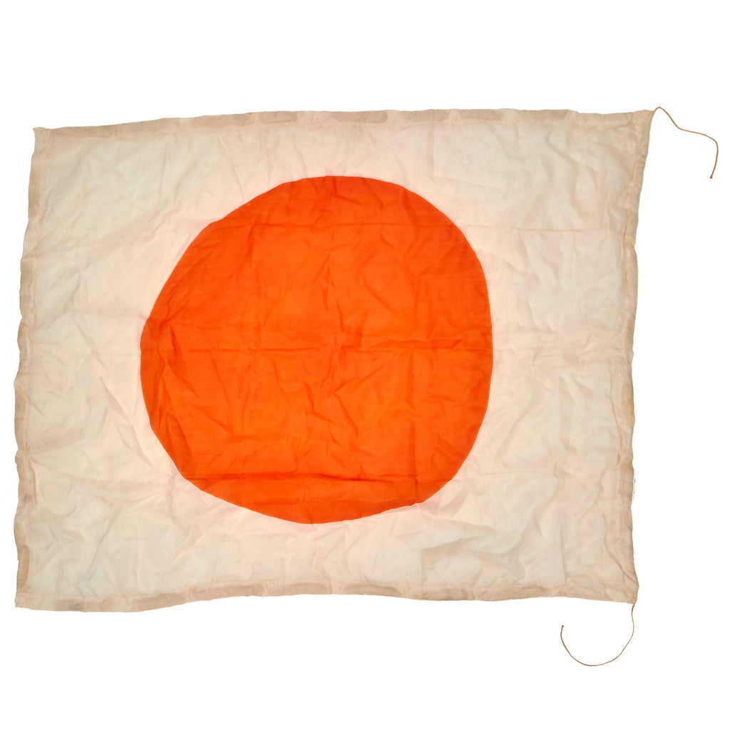 Original Japanese WWII Pilot Bail Out Float Flag - 31 x 39” Original Items