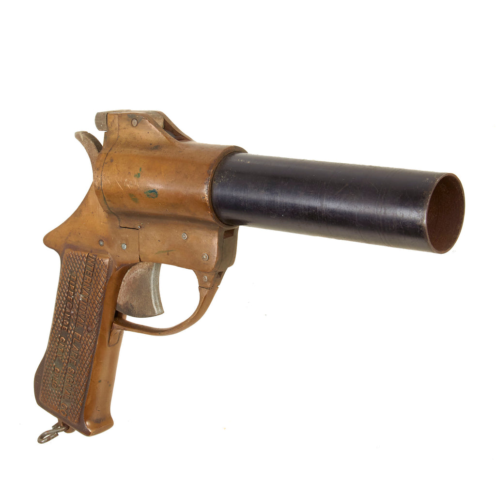 Original U.S. WWII International Flare Signal Company Brass-Framed Pistol - Serial 17828 - Dated July 1943