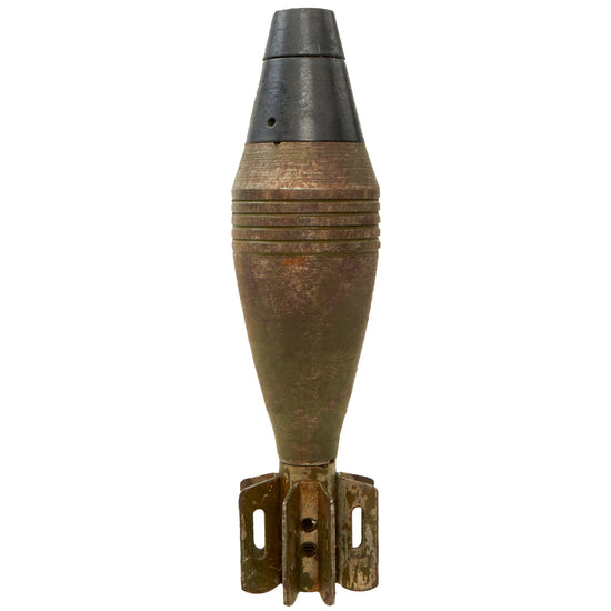 Original U.S. WWII 1943 Dated M49A2 60mm Deactivated Mortar Practice Round with Partial 1944 Dated Fuse - Inert Original Items