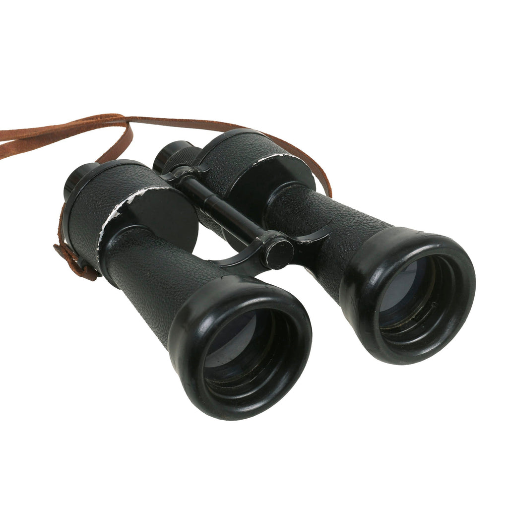 Original German WWII Kriegsmarine 7x50 Naval Binoculars by Ernst Leitz with Neck Strap Original Items