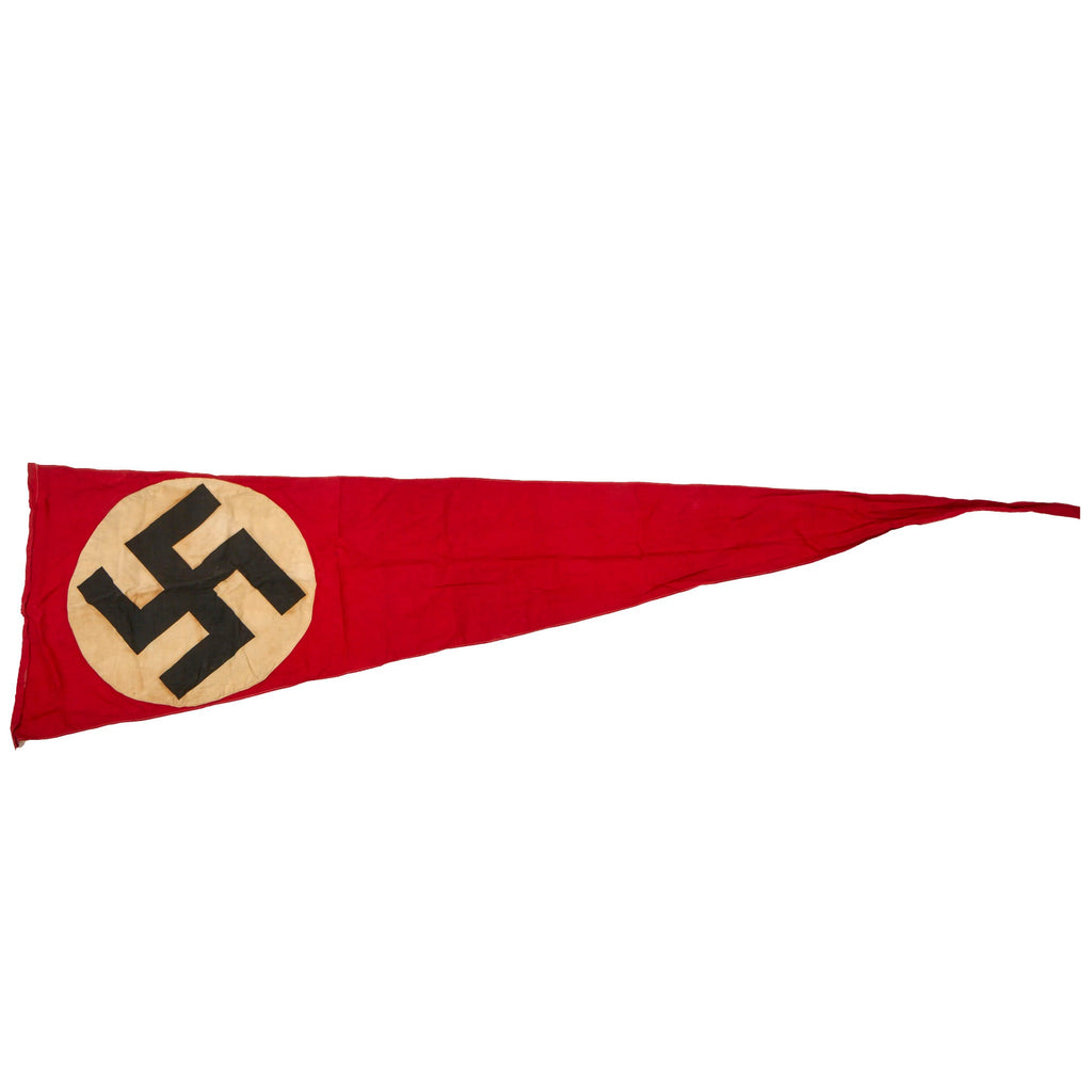 Original German WWII Long NSDAP Political National Pennant Flag - 24" x 92"