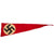 Original German WWII Long NSDAP Political National Pennant Flag - 24" x 92"