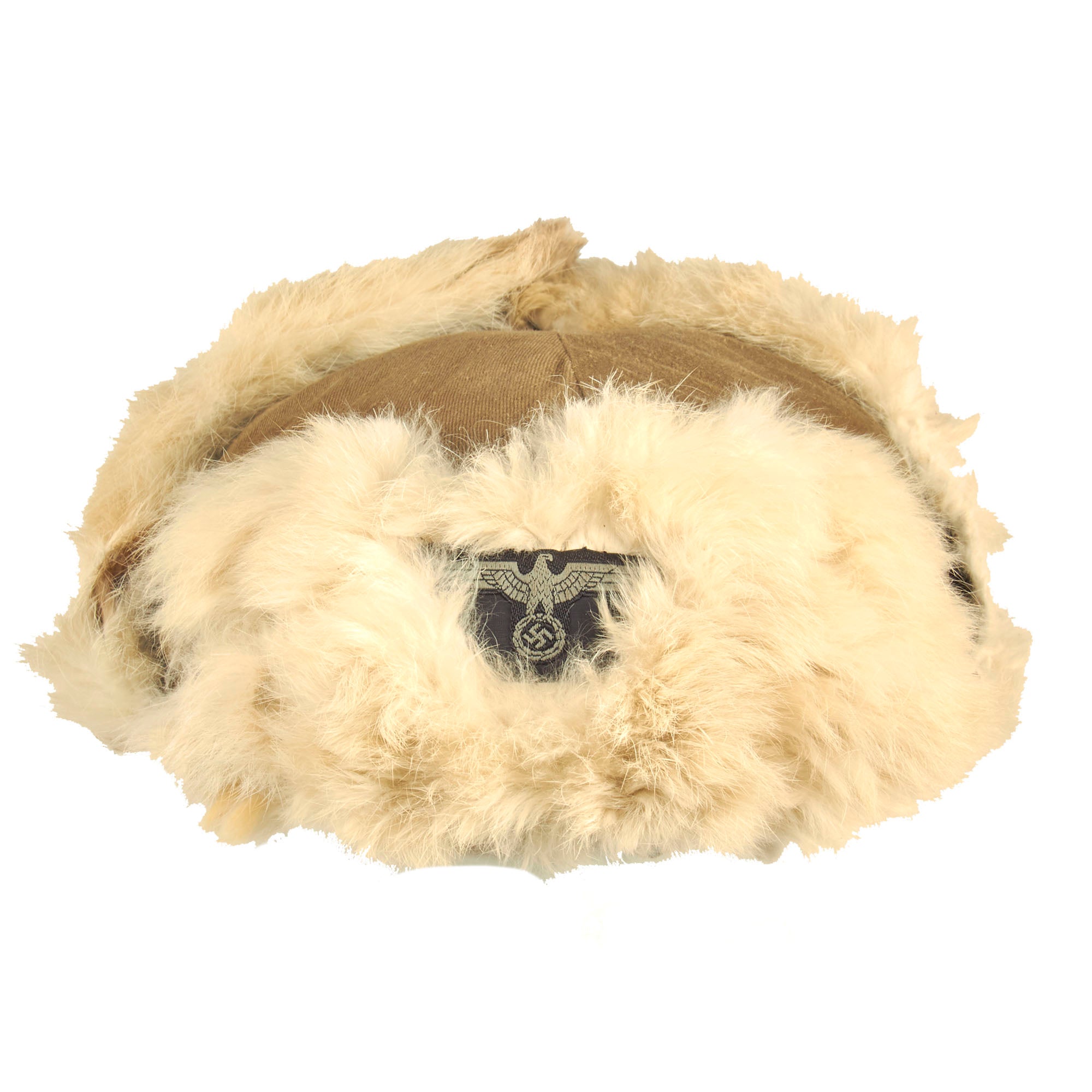 Original Experimental German WWII Rabbit Fur Winter Schutzmütze