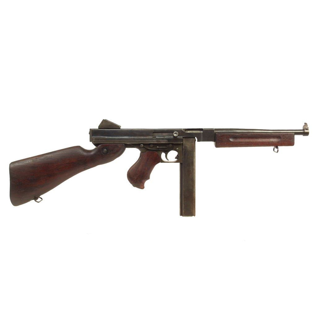 Original U.S. WWII Thompson M1 Display Submachine Gun by Auto Ordnance Serial 136845 - Original WWII Parts Original Items