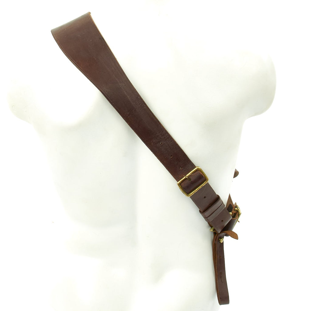 Original British WWI WWII P-1903 Five Pocket Leather Cavalry Bandolier ...